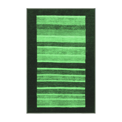 Washable Striped Indoor Rug