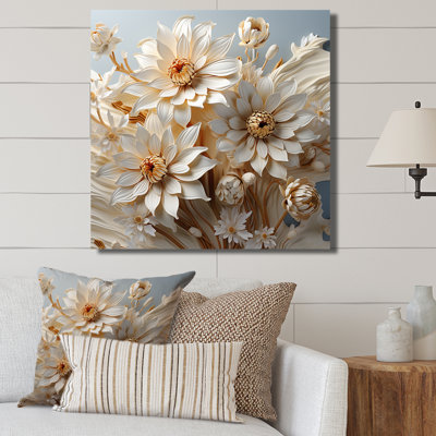 " Contemporary White Daisy Flower Simplicity "