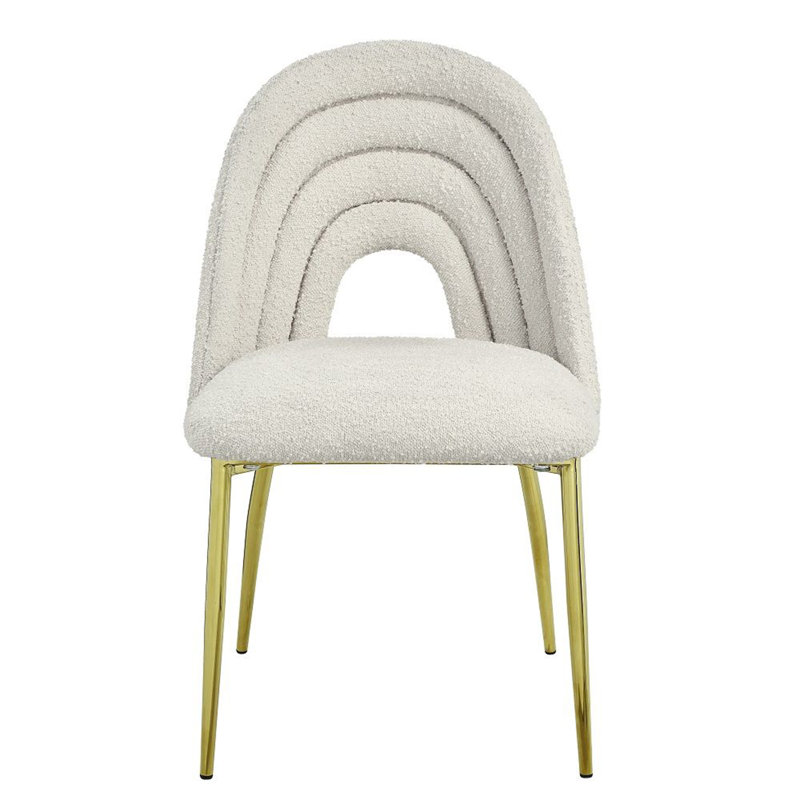 Chaise d'appoint rembourrée en métal Yakia