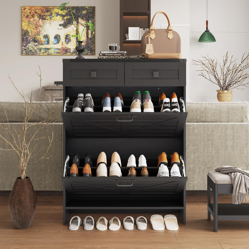 16 Pair Shoe Storage Cabinet