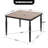Patio Square Dining Table with Umbrella Hole, Wood-Grain Tabletop-877415302