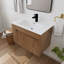 Ensemble de meuble-lavabo simple 30 po avec plateau en céramique Deontrae-506782563