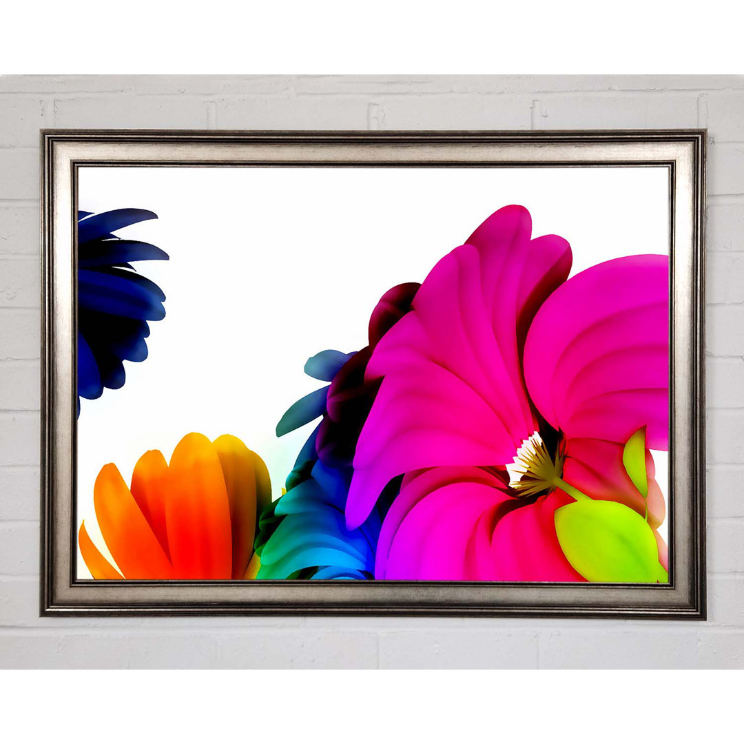 Vibrant Flower Glow - Einzelner Bilderrahmen Kunstdrucke