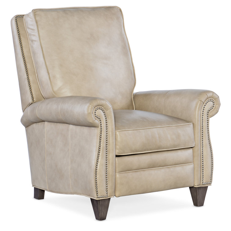 Fauteuil inclinable standard en cuir véritable de 34 po Reddish