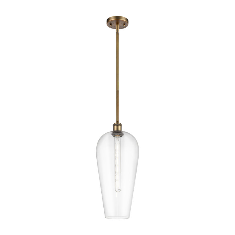Mini-luminaire suspendu 1 lumière Ballston - Amiina, Clair, Laiton brossé