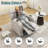 Oversized Modern Faux Leather Power Recliner with Swivel and Rocker, Massage and Heat, Double Storage Arm, Cup Holder,Timing and Type-C Port-65853592
