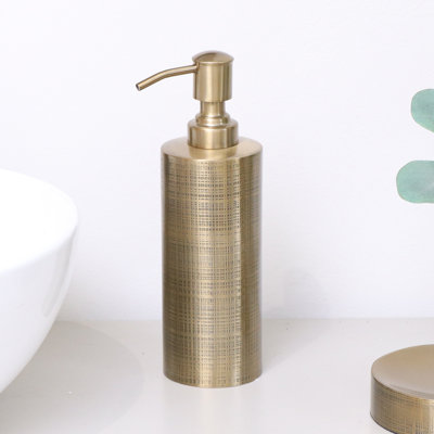 Brass Textured Metal Soap Dispenser