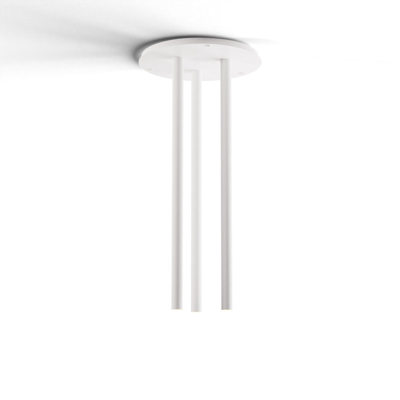 3 - Light LED Pendant, Matte White