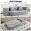 Canapé-lit pliant, futon-lit convertible avec 2 coussins