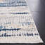 Tapis abstrait en polyester tissé à plat à la main en bleu / or-1142943520