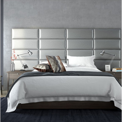Wall Paneling in Metallic Silver
