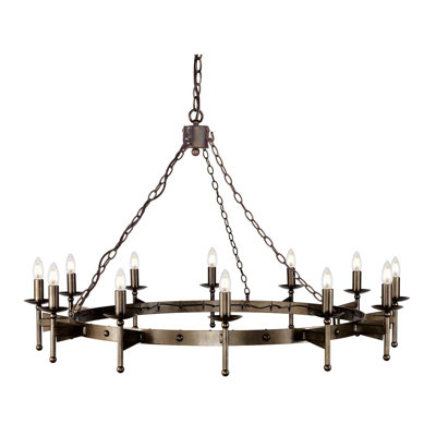 Suellen 12 - Light Waggon Wheel Chandelier