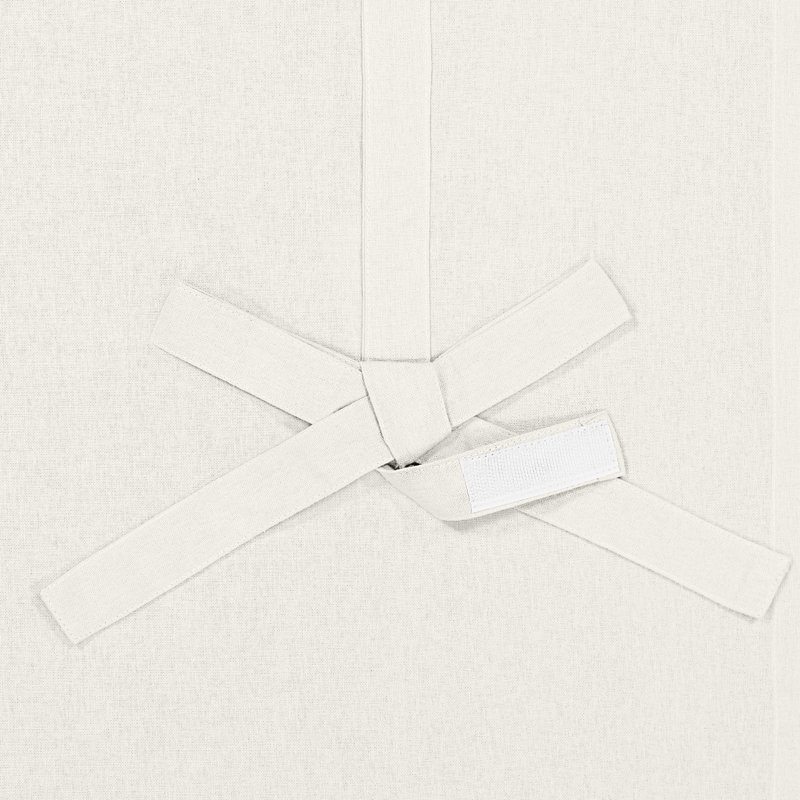 Drop Cloth Tie-Up Rod Pocket Farmhouse Shades, Off White