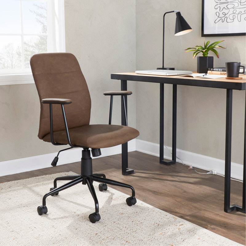 Chaise de bureau en similicuir espresso, Espresso