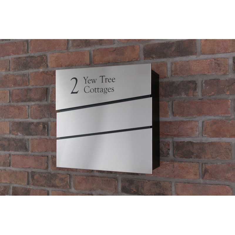 Serana Steel Wall Mounted Letter Box, Yes