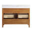 48" EBONY SINK VANITY DARK FINISH WITH WK-48 TOP 2" THICK WHITE NATURAL TOP-2115826014-2115826012