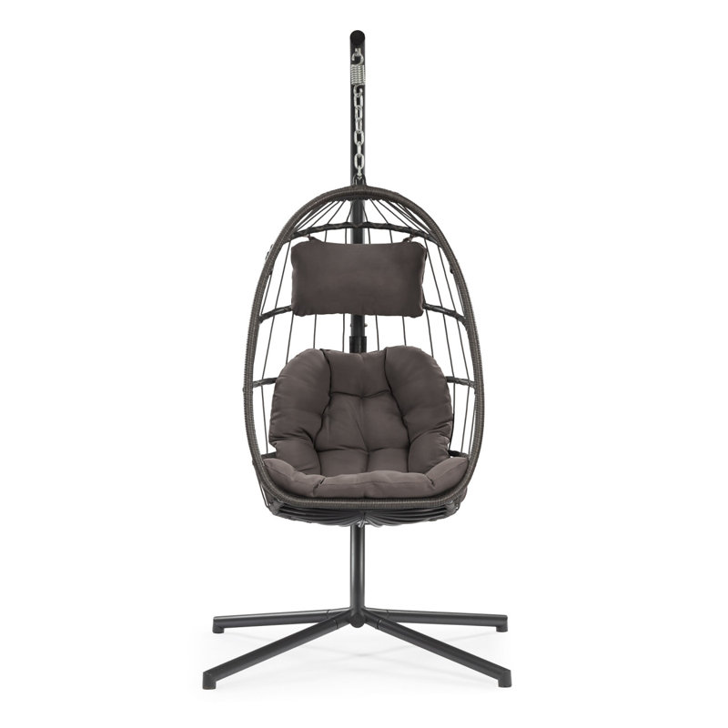 Fauteuil suspendu d'extérieur en osier pour terrasse