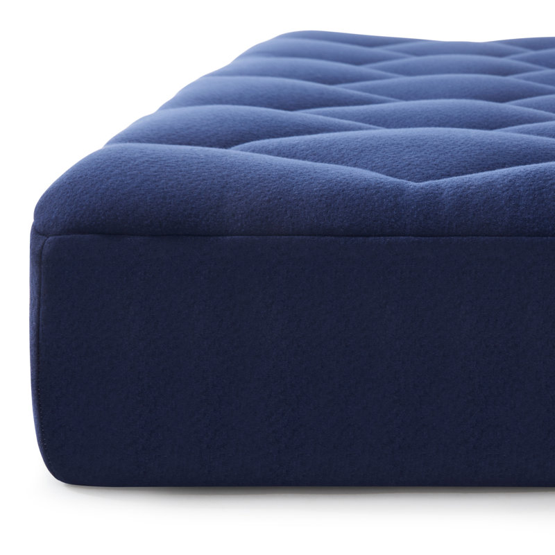 6" Thick Full Size Pillow Top Futon Mattress Replacement(Frame Not Included), Gel Memory Foam, Removable Cover,Blue,Compression Packaging(71X52X6")