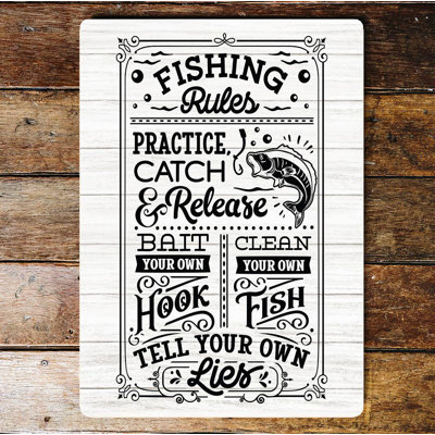 Fishing Rules Wall Décor
