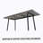 55.12-70.87"expandable modern kitchen dining table, rectangular MDF dining table for 4-6 people, medieval industrial style, with black metal legs, suitable for home&kitchen (gray)