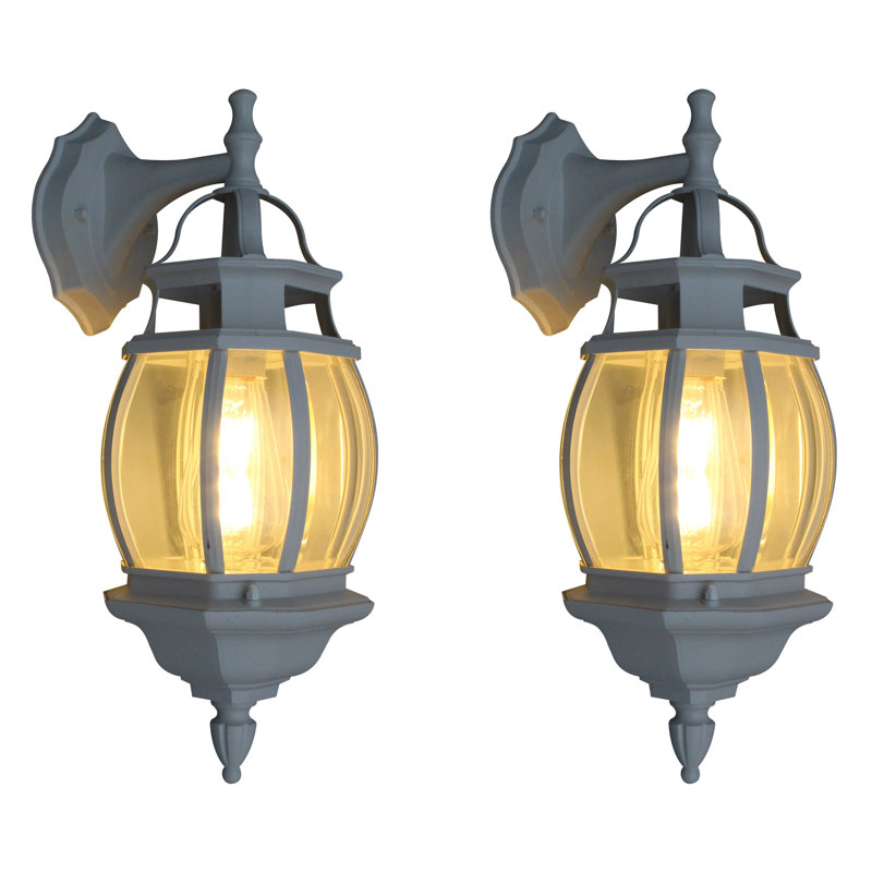 Bostock 17" Aluminum Outdoor Porch Garden Light 1-Light Waterproof, Matte Black
