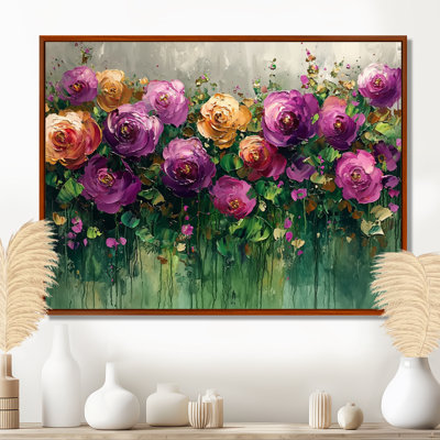 «Roses and Wildflowers Country Bloom Field II - Roses», art mural
