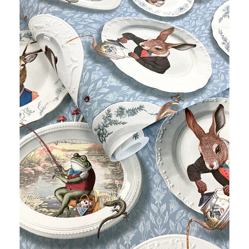 Papier peint non collé Tales of the Manor, Bleu