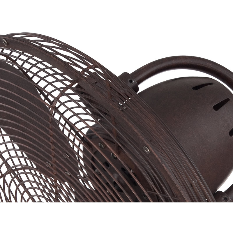 Bellows I Oscillating Wall Mounted Fan, Aged Bronze Textured
