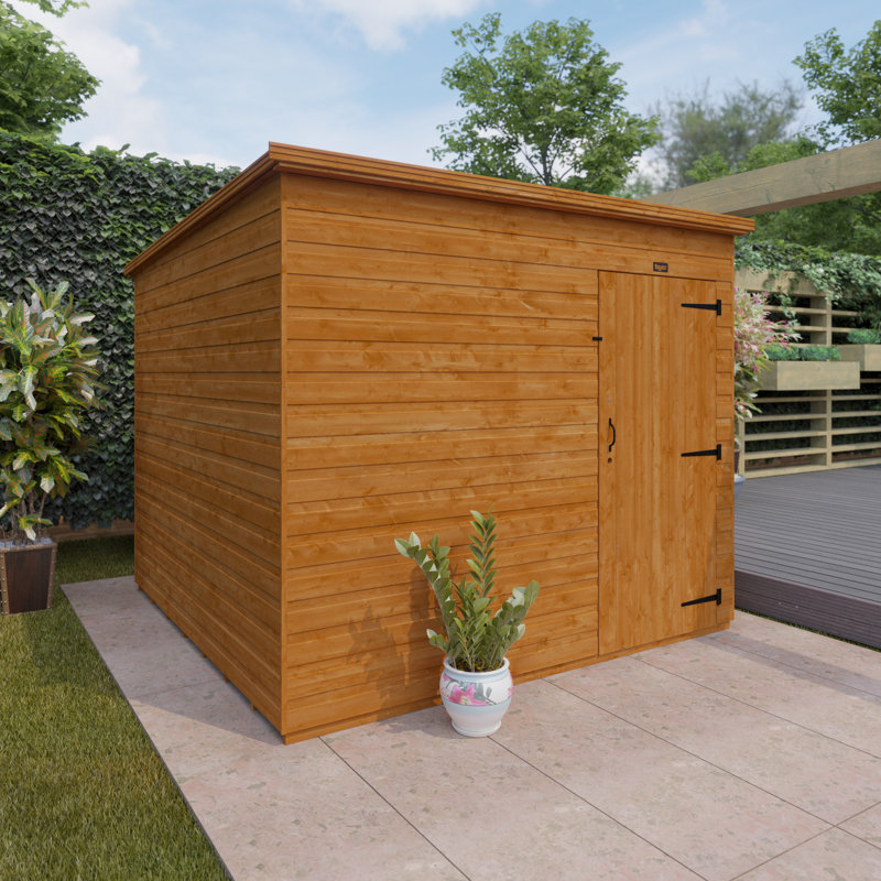 Tiger Shiplap Pent Wooden Shed, 8ft. W x 8ft. D