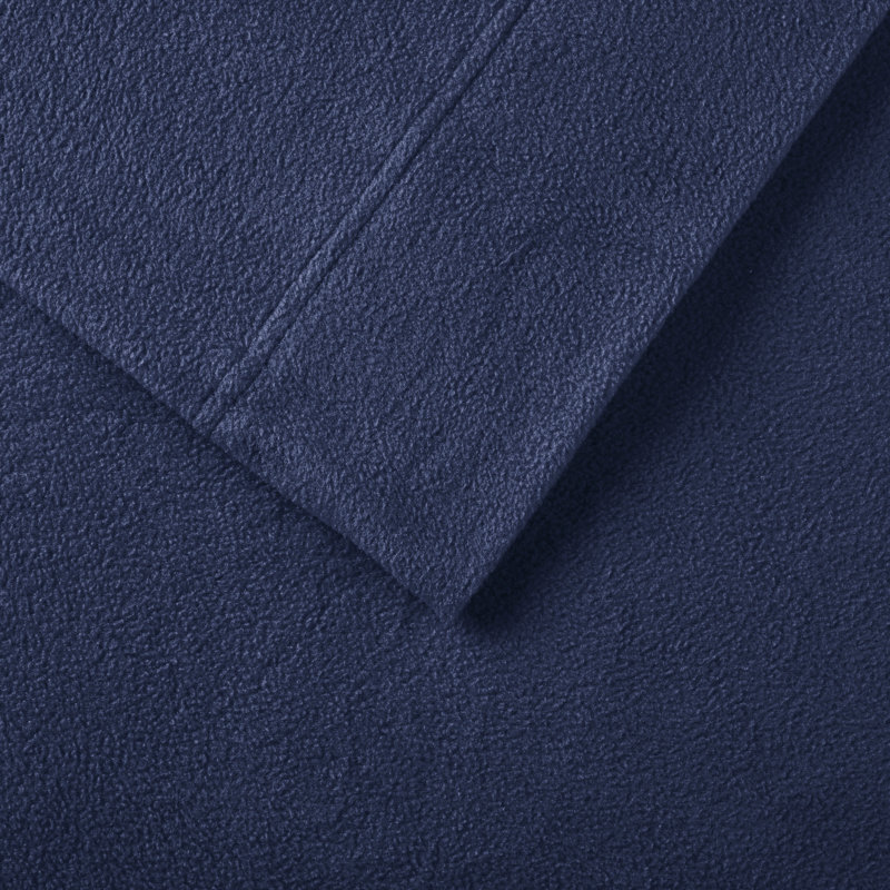 Micro Fleece Sheet Set, Queen Sheet Set with 2 Pillowcases, Brown