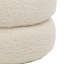 Jolo Ivory Faux Sheepskin Round Ottoman