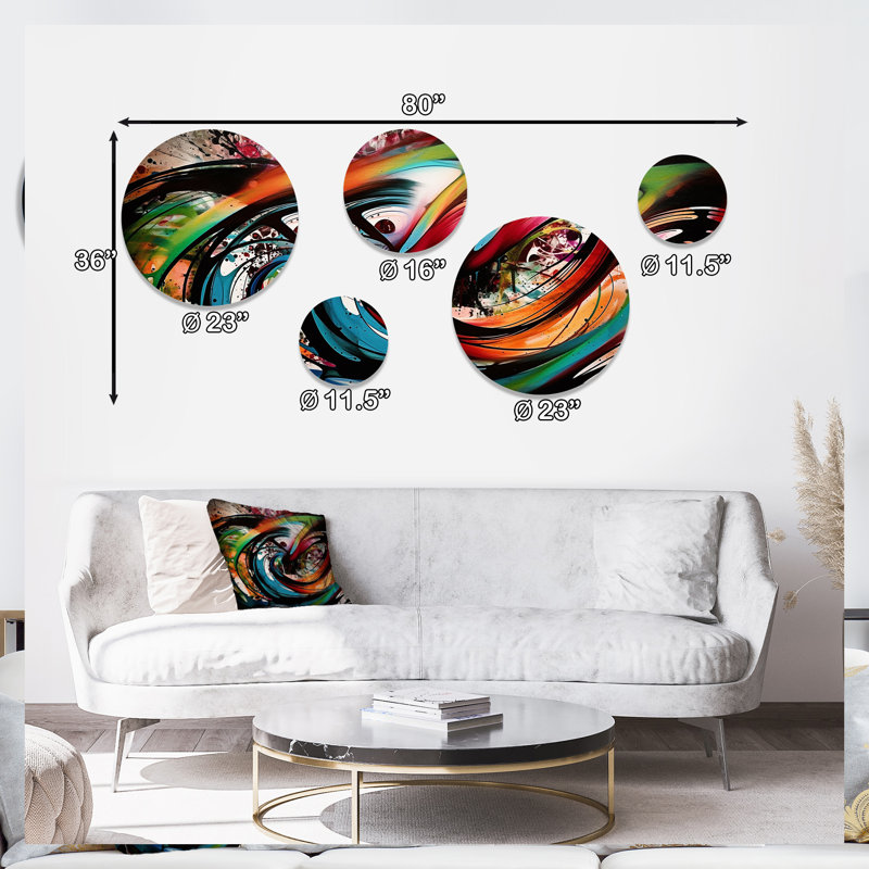 Ensemble de 5 décorations murales IV