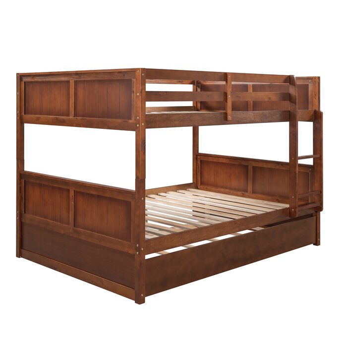 Harriet Bee Devante Kids Full Over Full Bunk Bed with Trundle & Reviews ...