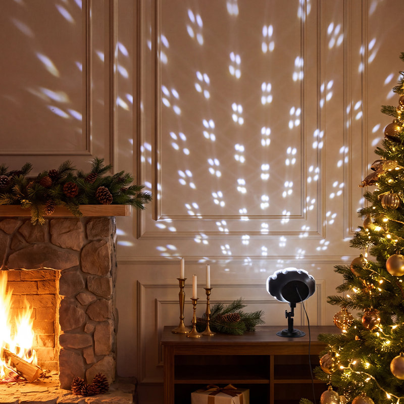 Christmas Snowflake LED Projector Light Festive Holiday Decor with Remote Control