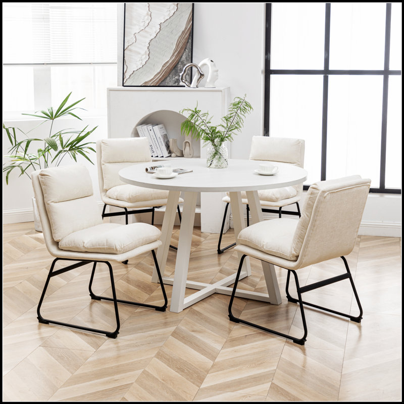 Ensemble de salle à manger 5 pièces, table à tréteaux et 4 chaises élégantes et confortables pour un repas élégant