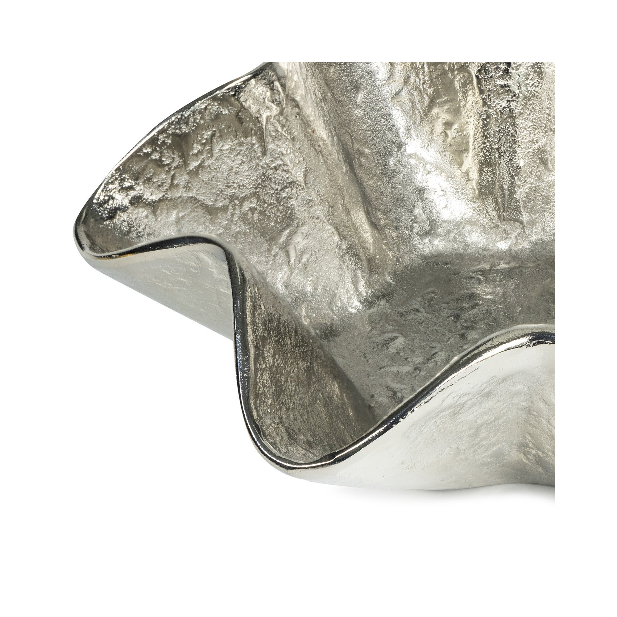 Pedicoat Metal Bowl Small, Silver, 4.75" H x 12" W x 12" D