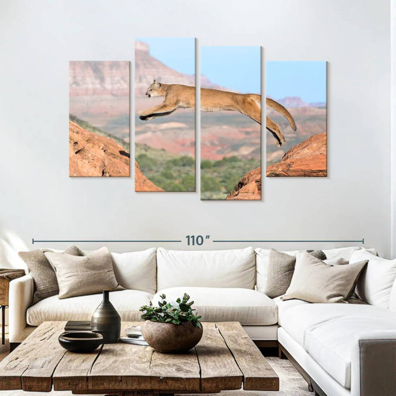 Brampt Mountain Lion, 54" H x 84" W
