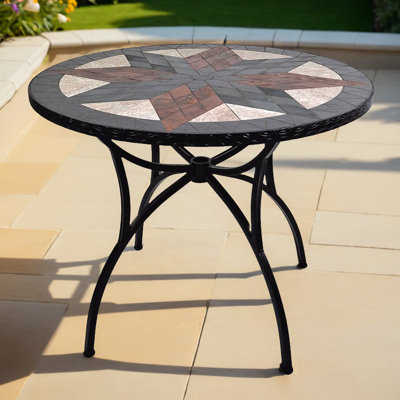 Montilla Garden Stone Mosaic Patio Table