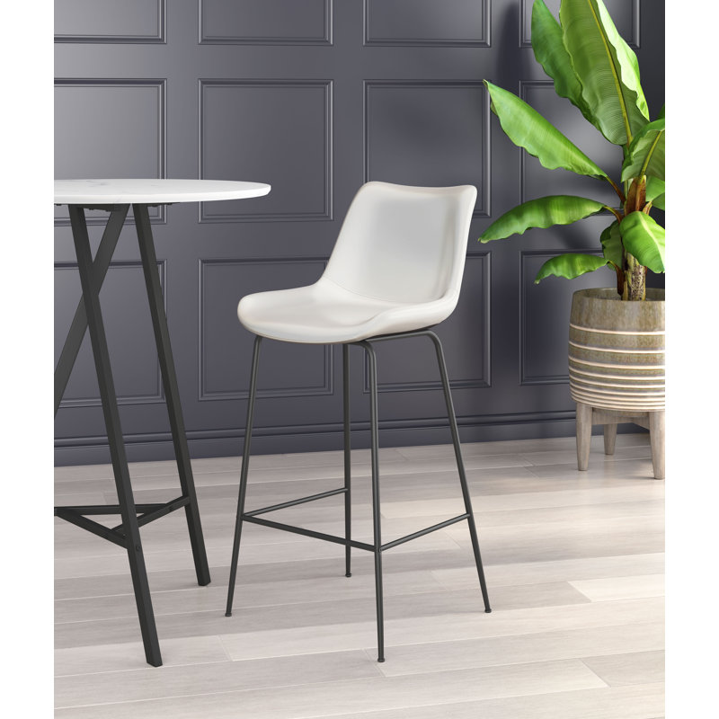 Byron Barstool White, White, Barstool (30.70" Seat Height)