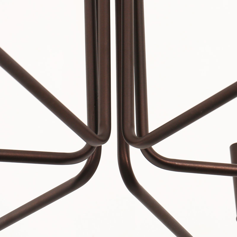 Lustre style industriel 6 lumières, Bronze
