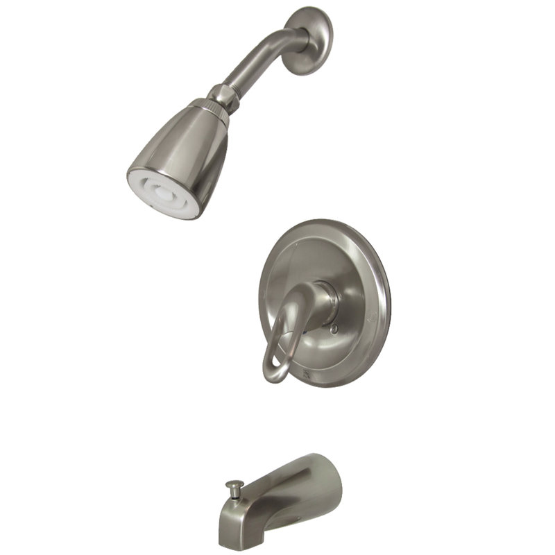 Kingston Brass Single-Handle Tub and Shower Faucet, Brushed Nickel