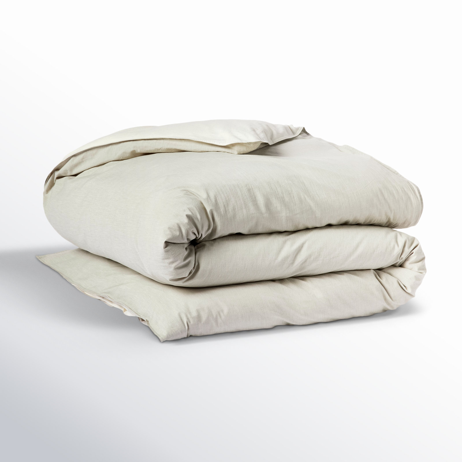 Organic Cotton Percale Duvet Cover, Twin Duvet Cover, Pewter