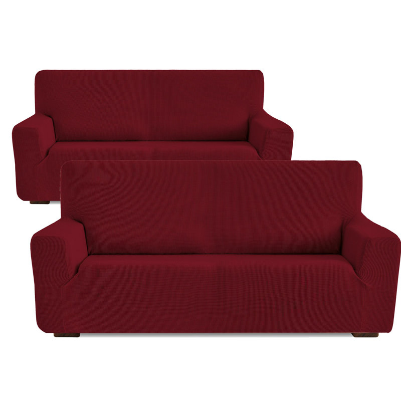 Monaco Sofa Slipcover, Set 3+2 Seats, Red