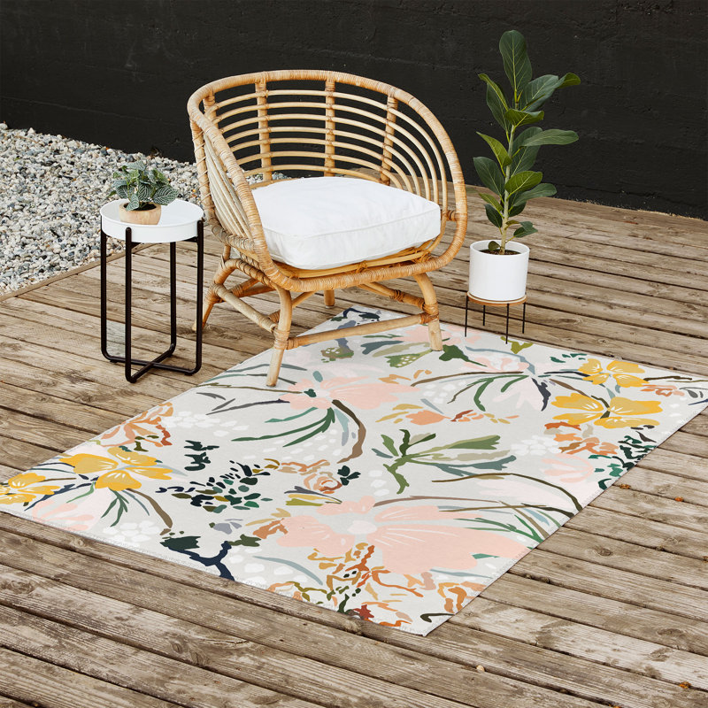 Tapis rectangulaire Janiyah avec envers antidérapant, Rectangle 5 pi x 7 pi