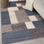 Tapis bleu touffeté à motif géométrique Allyne-1259850382