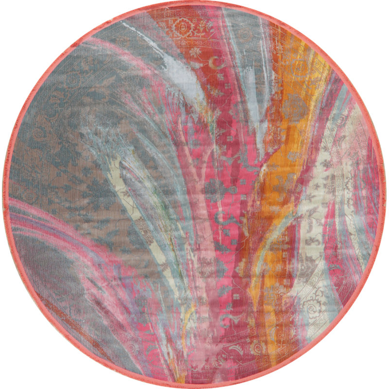Tarje Floral Indoor Rug, Round 10'