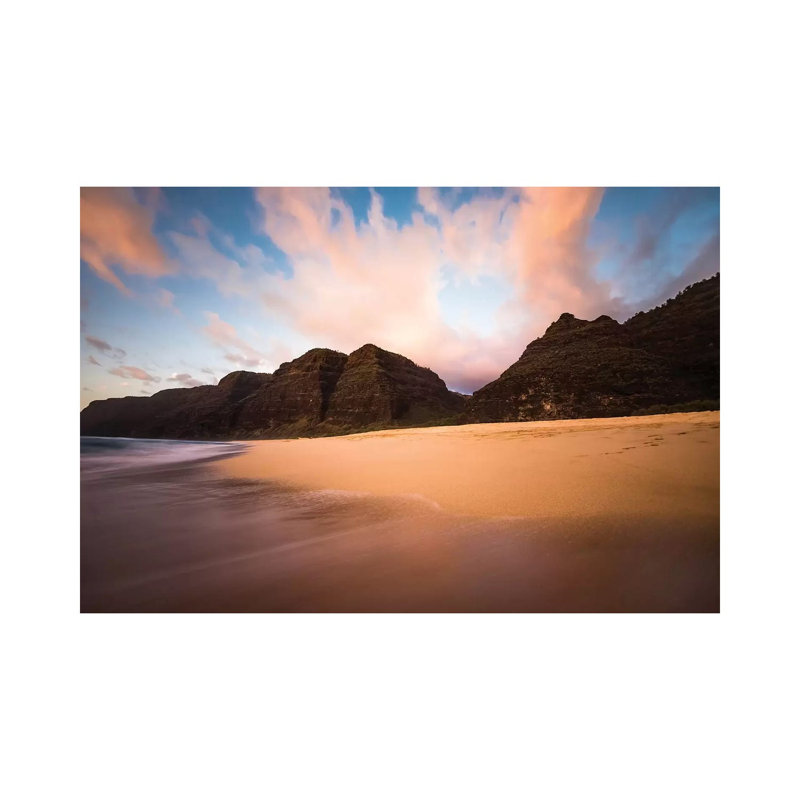 Kauai Beach Sunset by Lucas Moore - Wrapped Canvas Print, 20.32 cm H x 30.48 cm W