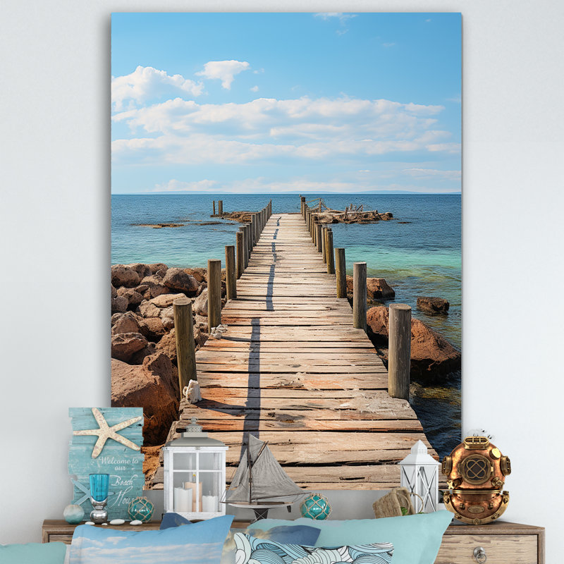 Wiltrud Pier and Dock Rustic II, reproduction d'art sur toile, H 44 po x l 34 po x P 1,5 po, Toile tendue