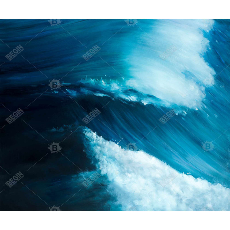 Unleashed Sea - Marine White Framed Canvas for Home Decor