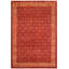 Tapis rouge / brun en laine noué à la main de style oriental rectangulaire 5 pi 11 po x 8 pi 10 po Baccio